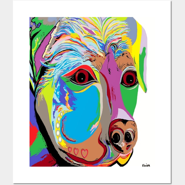 Colorful Rottweiler Wall Art by EloiseART